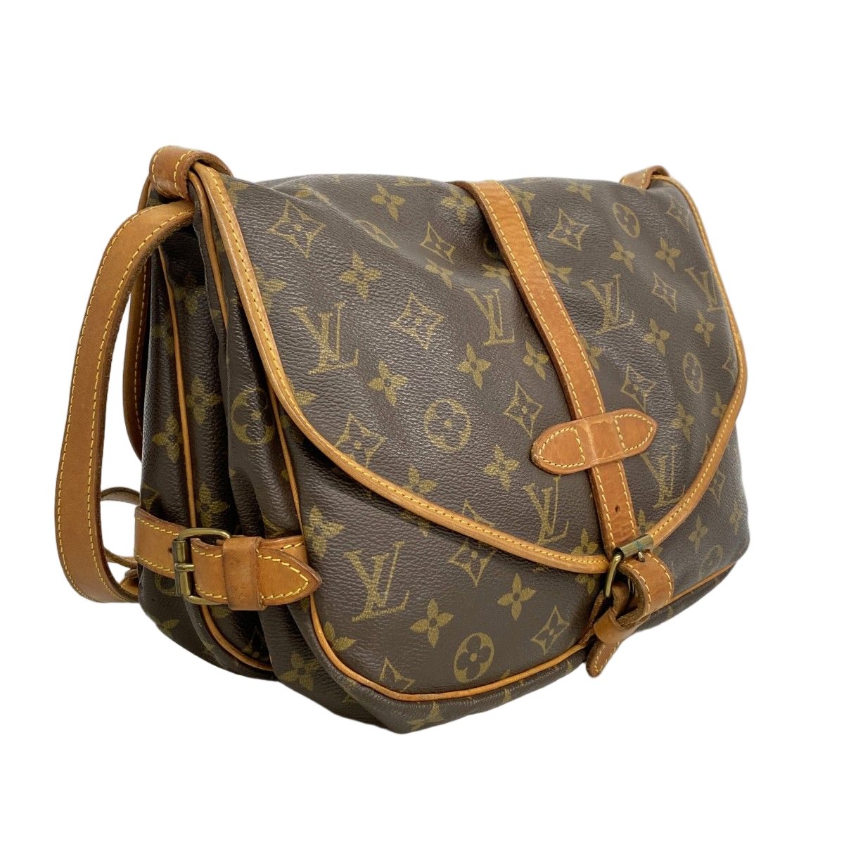Louis Vuitton Shoulder Bag Monogram Saumur 30 Brown — view 2