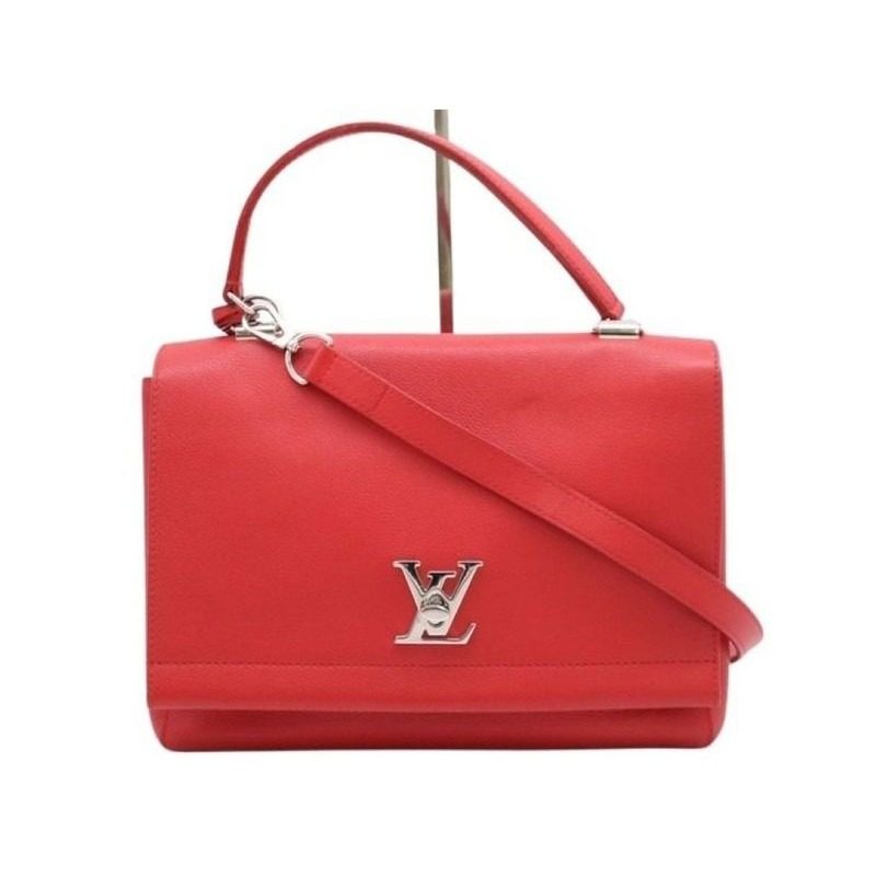 Louis Vuitton Lockme 2 Ruby Leather 2-Way Shoulder Bag Silver