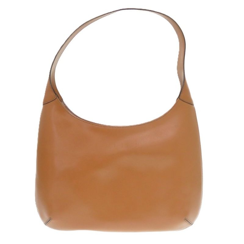 Celine Shape Push Leather Camel Shoulder Bag Brown 0441