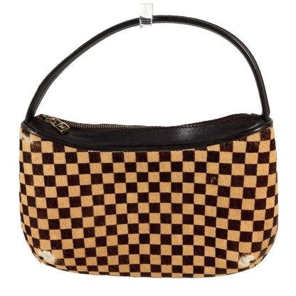 Louis Vuitton Handbag Taiga Leather Calf Hair Brown
