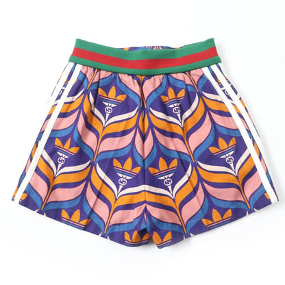 Gucci×adidas 703006 100% Cotton Trefoil Webline Shorts Multicolor 36 Made In