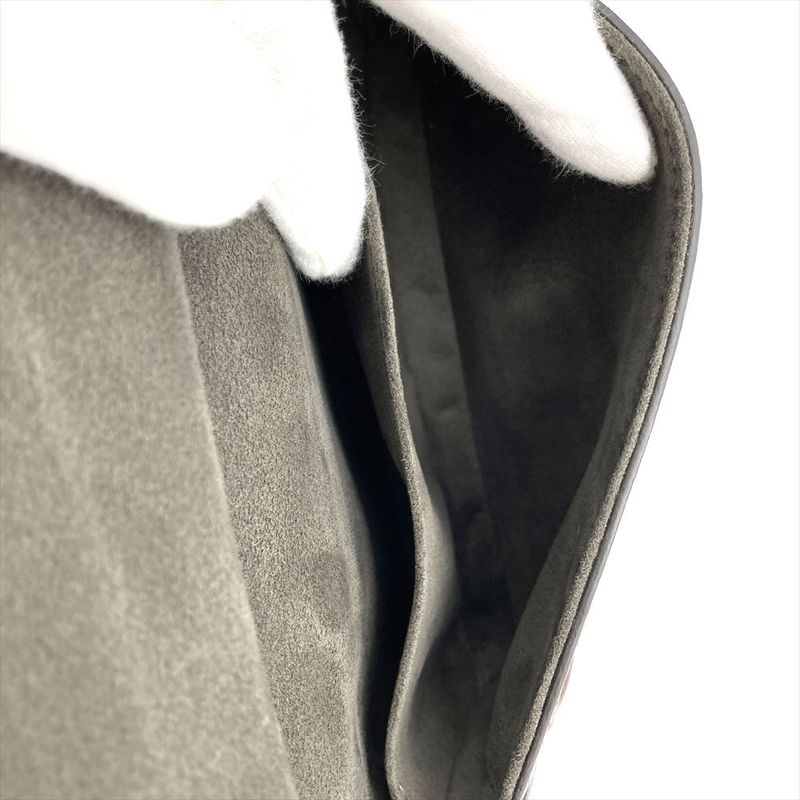 Fendi Double Micro Baguette Shoulder Bag Leather 8m0371 Bordeaux Silver