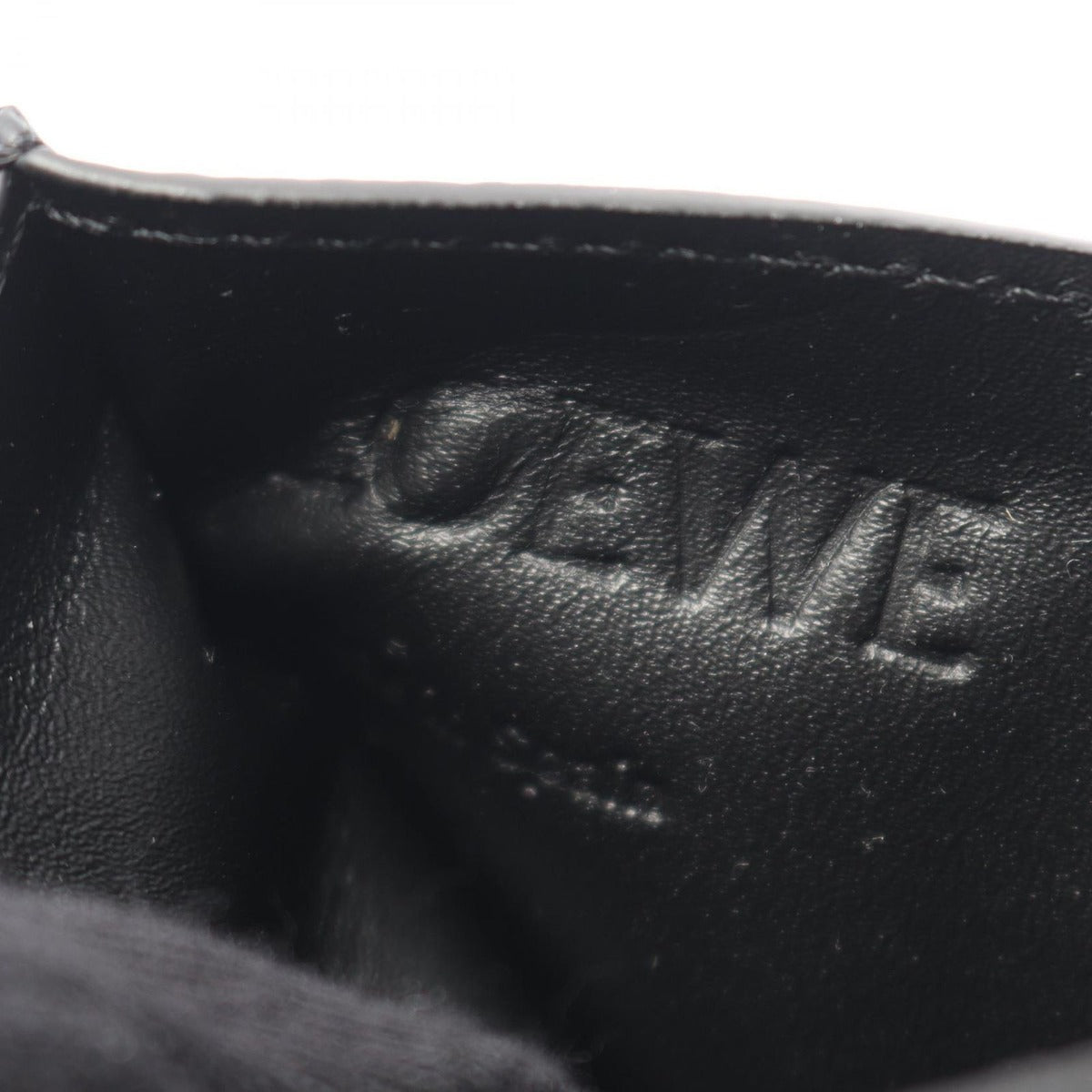 Loewe Card Case Anagram Black Gold Leather — view 4