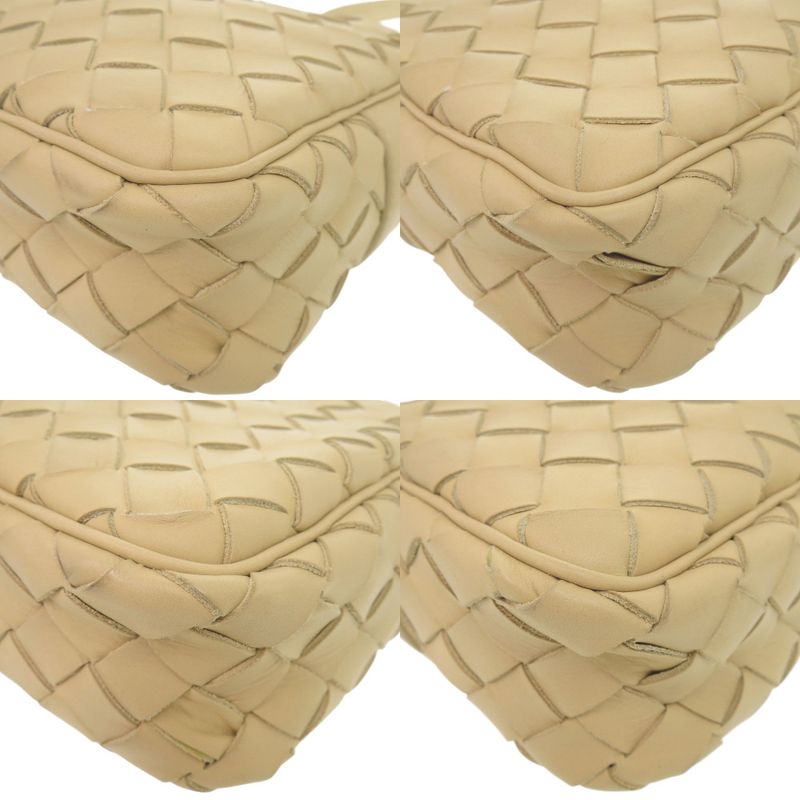 Bottega Veneta Intrecciato Leather Beige Shoulder Bag 1343 Bottega Veneta