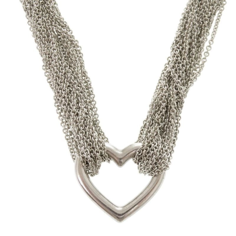 Tiffany & Co Open Heart Toggle Silver 925 Necklace 027