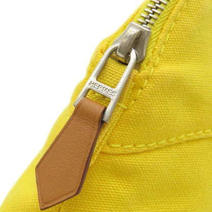 Hermes Pouch Bolide Pouch Mini Cotton Yellow Silver Hardware Yellow