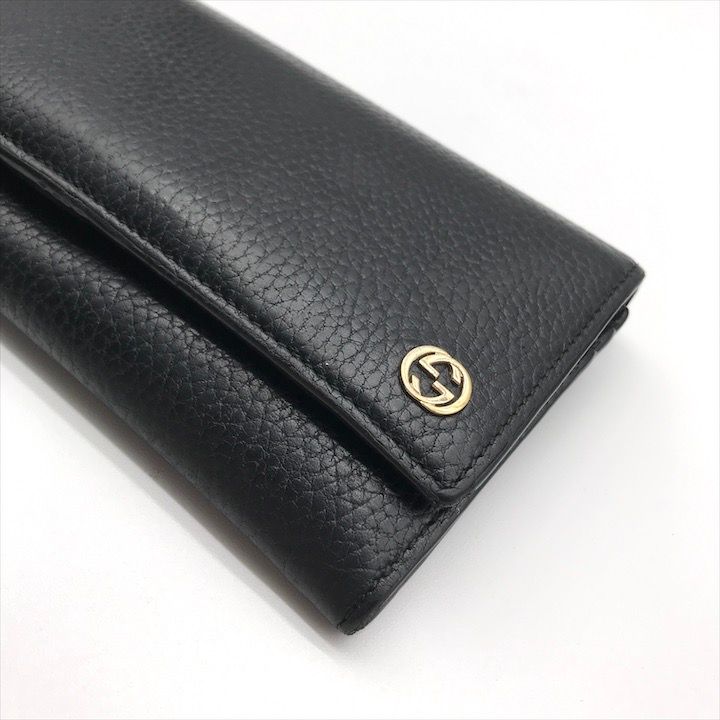 Gucci Inter Locking Leather Bifold Wallet Black