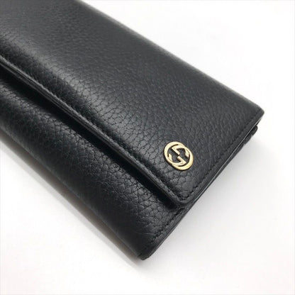 Gucci Inter Locking Leather Bifold Wallet Black
