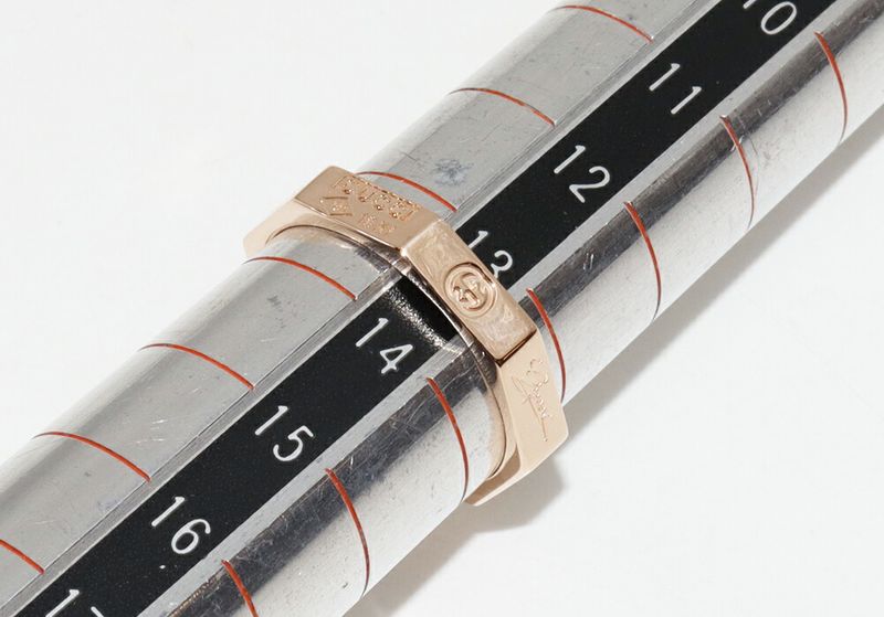 Gucci 18K Pink Gold Octagonal Ring Gucci8ring