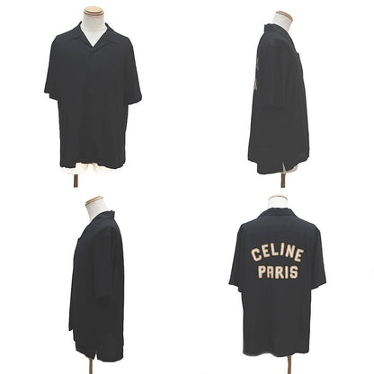Celine Hawaiian Shirt 2c84a852c Black Size 39 Shirt Short Sleeve Logo