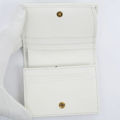 Gucci Sherry Line GG Quilted Compact Wallet 536453 White Leather Bifold