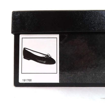 CHANEL G02819 Ballerina Coco Mark Ribbon Patent Leather Use Leather Flat Shoes