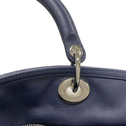 Dior/christian Dior Tote Bag Granville Navy Leather