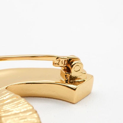 Chanel Brooch Corsage Gold Black Here Mark