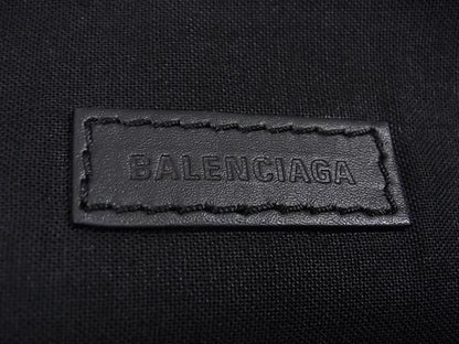 Balenciaga 373840 Canvas And Leather Clutch Bag Second Bag Ivory And Black