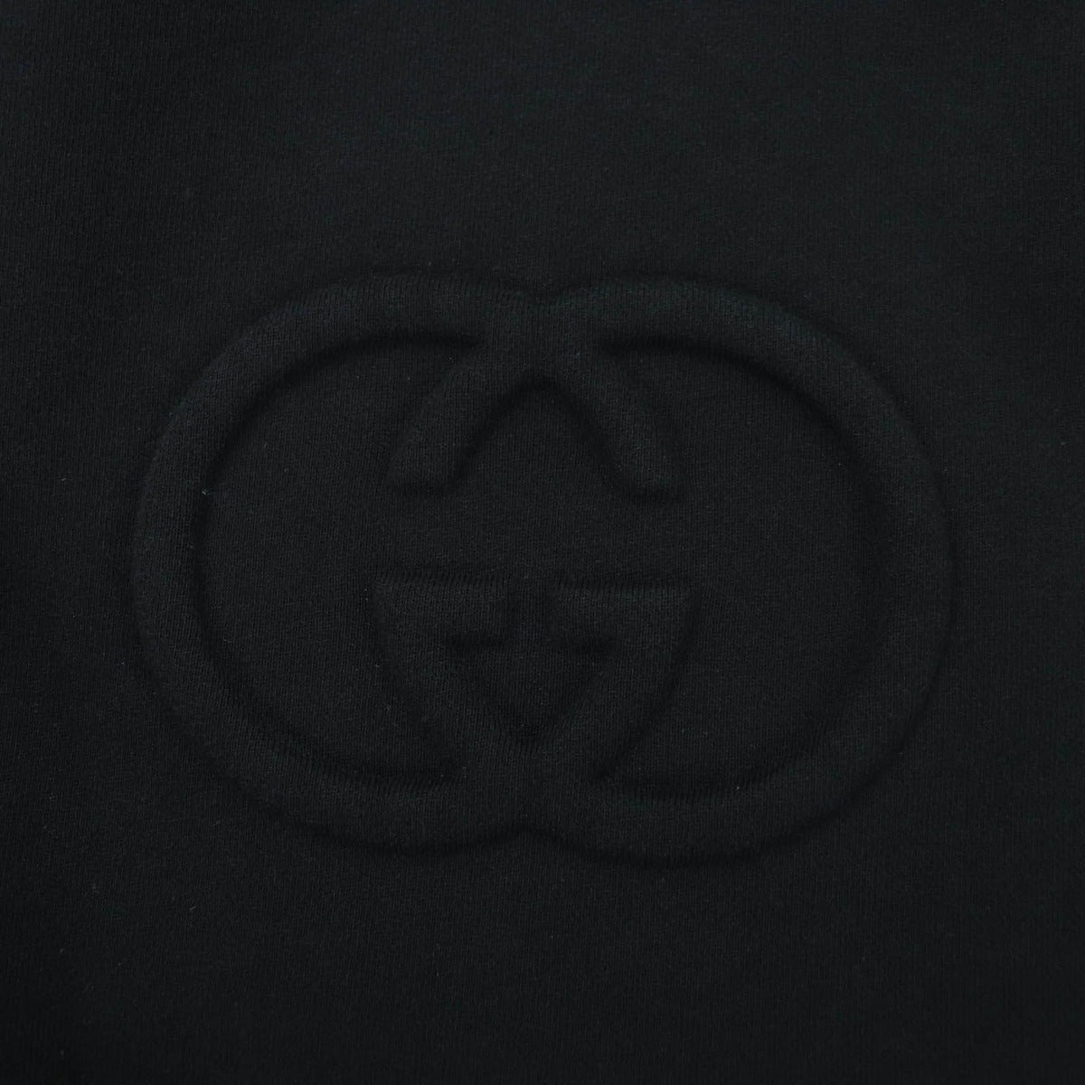 Gucci Cotton Interlocking Cropped Length Sweatshirt Black — view 5