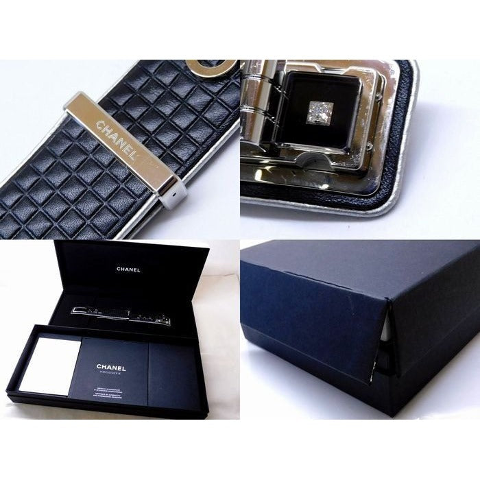 Chanel Coco Code Wanted Watch Diamond Stainless Steel Leather Bangle — view 4