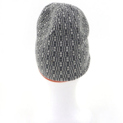 Hermes Vintage Cashmere Martin Margiela Era Logo All Over Pattern Beanie Knit — view 4