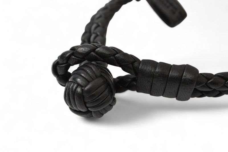 Bottega Veneta Bracelet Bangle Bottega Veneta Intrecciato Double Black S Size