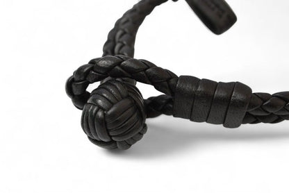 Bottega Veneta Bracelet Bangle Bottega Veneta Intrecciato Double Black S Size