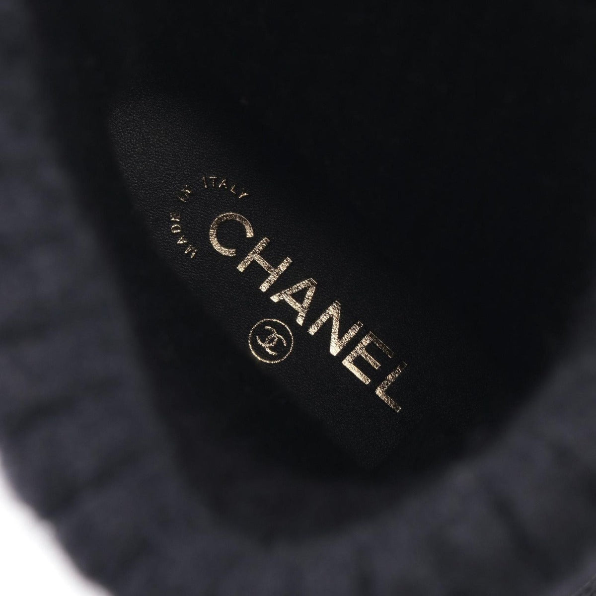 Chanel Boots CC Logo BK Fabric Leather — view 5