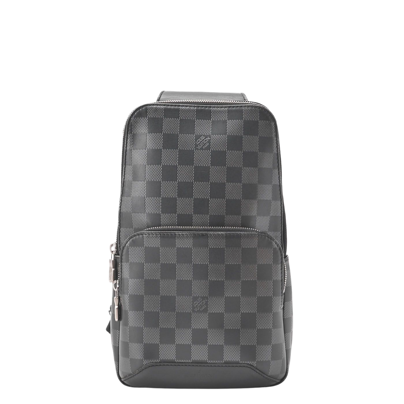 Louis Vuitton Damier Infini Avenues Ring Shoulder Bag Black Noir Black (silver