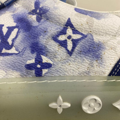 Louis Vuitton Watercolor Monogram Low Cut Sneakers White Blue 7 1 2