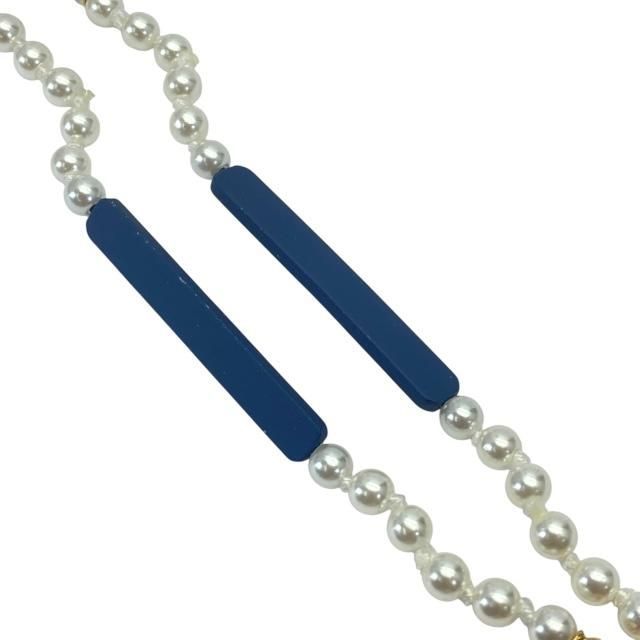 Christian DIOR Airpods Holder Necklace Airpods Holder Chain Logo Faux Pearl GP