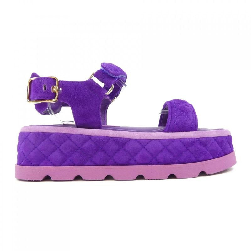 Chanel Size 35 Suede Purple Sandals