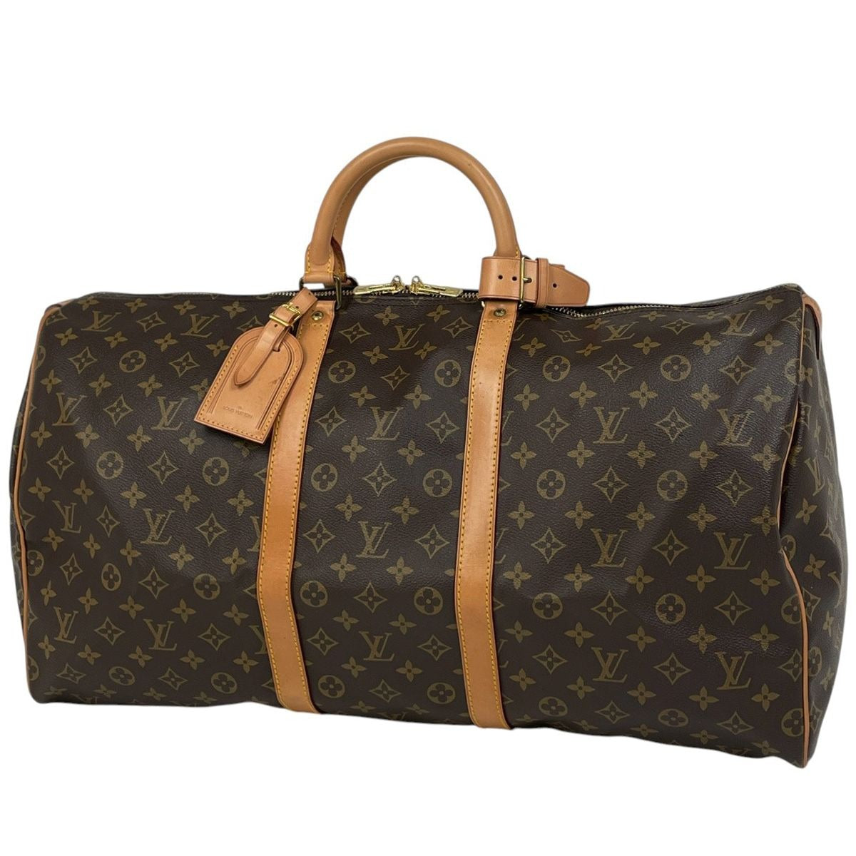 Louis Vuitton Keepall 55 Travel Boston Bag Monogram Brown