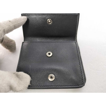 Balenciaga Bifold Wallet Monaco Black Leather Bblogo Silver — view 7