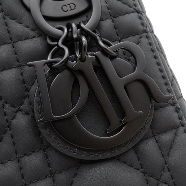Christian Dior 2way Bag Lady Dior Mini Ultra Matte Calf Black Matte Black