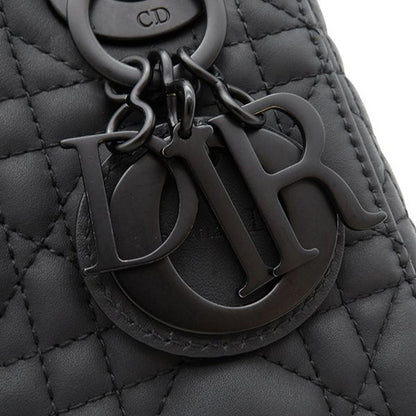 Christian Dior 2way Bag Lady Dior Mini Ultra Matte Calf Black Matte Black
