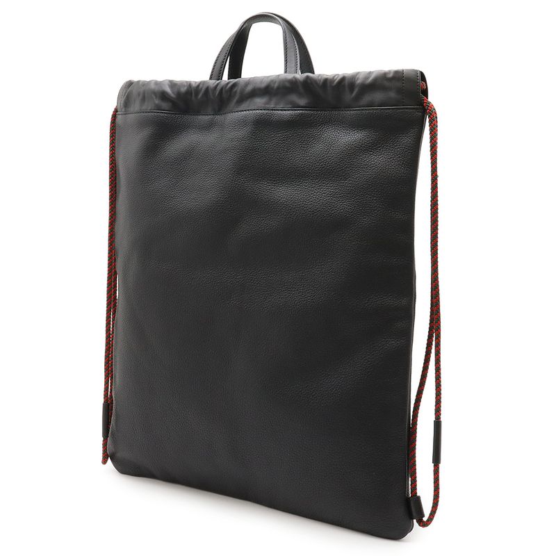 Gucci Print Coco Capitan Drawstring Backpack Sac 2WAY Tote Leather Black 494053