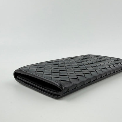 Bottega Veneta Intrecciato Wallet Black Leather Vintage — view 7