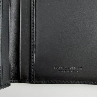 Bottega Veneta Intrecciato Wallet Black Leather Vintage — view 10