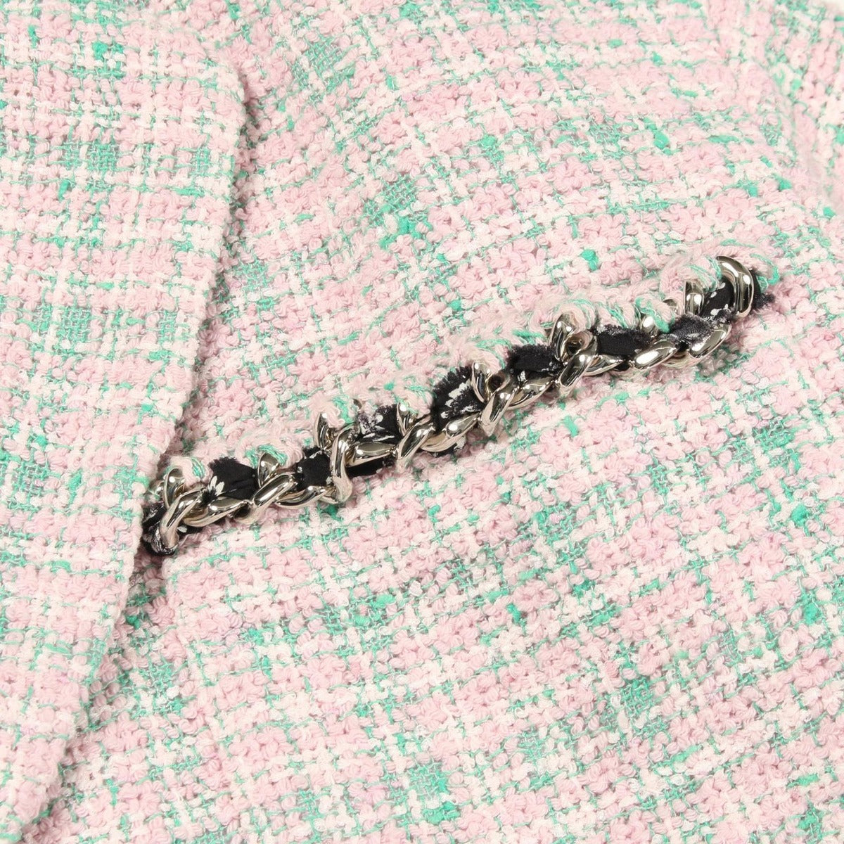 Chanel CC Logo Button Tweed Jacket — view 12