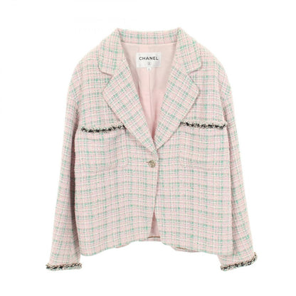 Chanel CC Logo Button Tweed Jacket