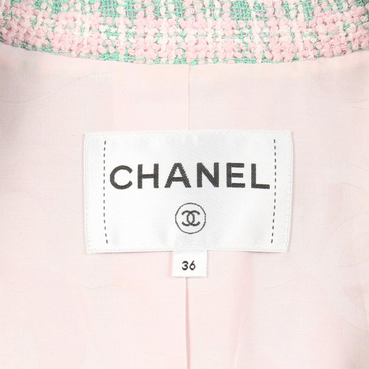Chanel CC Logo Button Tweed Jacket — view 3