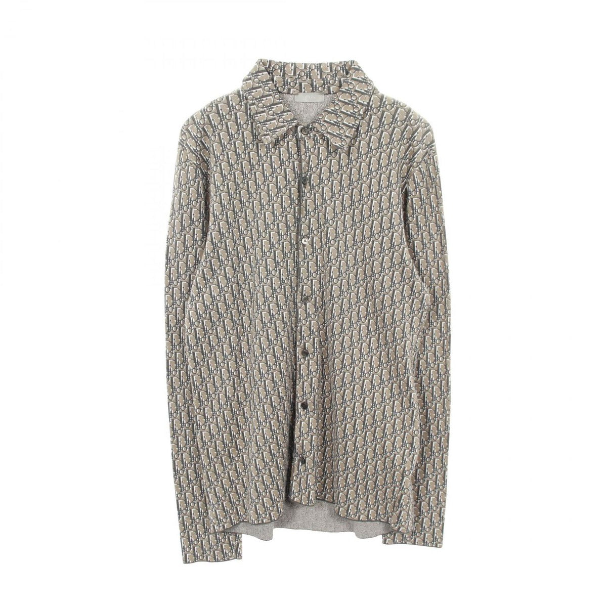 Dior Oblique Cotton Jacquard Overcoat Knit Shirt