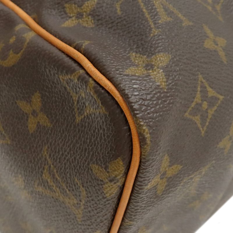Louis Vuitton Handbag Speedy 30 Monogram Canvas Monogram Gold Hardware Brown