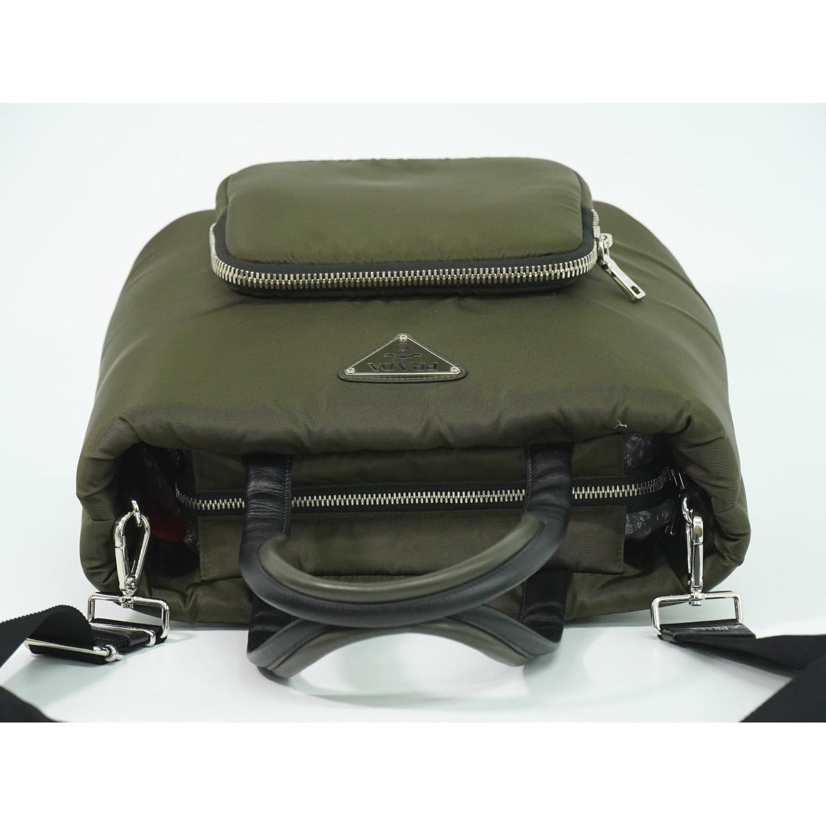 Prada Tessuto Pocket 2-Way Shoulder Bag Tote Nylon Khaki — view 5