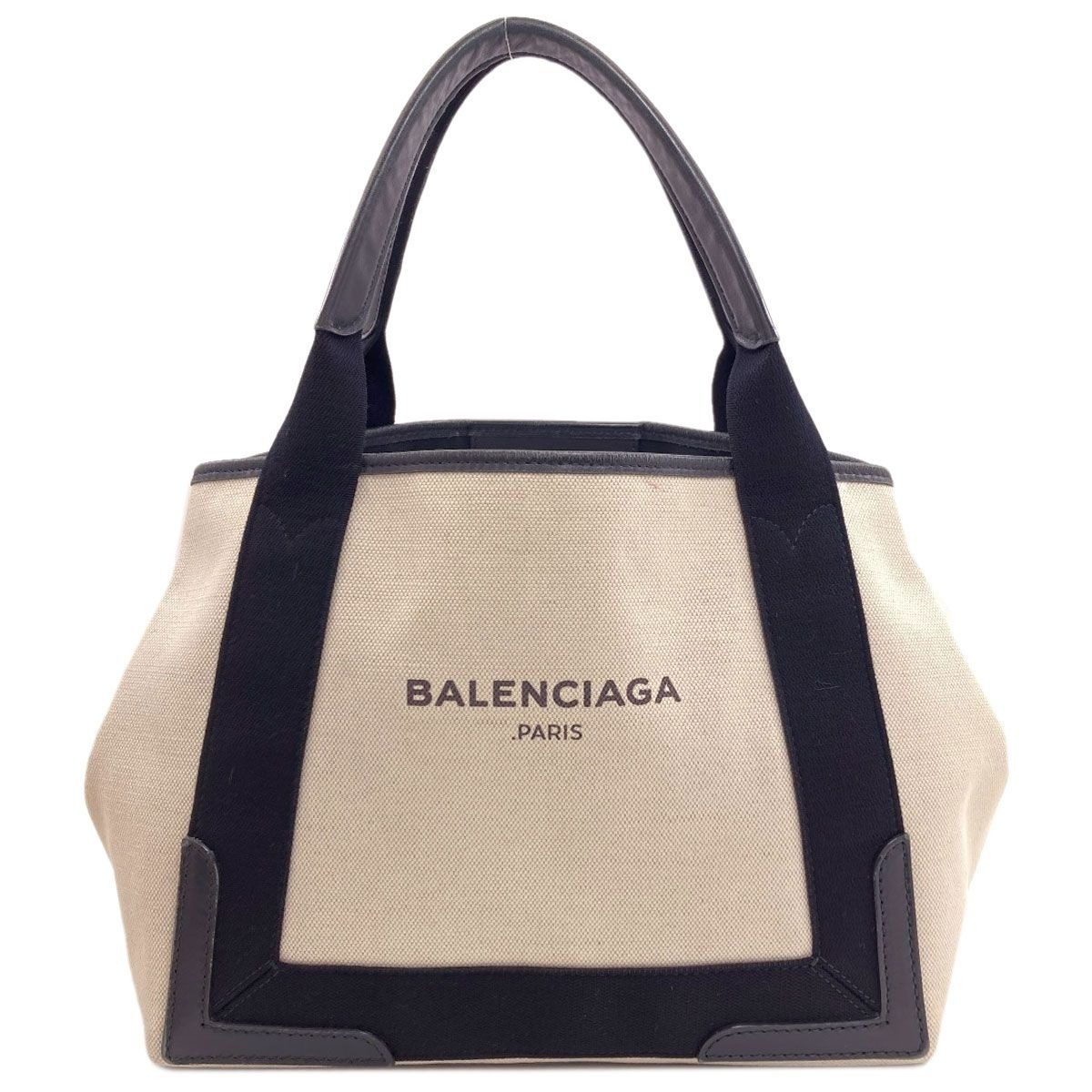 Balenciaga Navy Cabas S Handbag Canvas