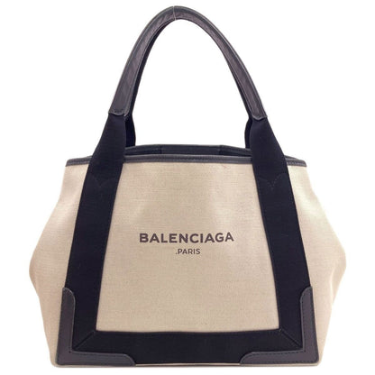 Balenciaga Navy Cabas S Handbag Canvas