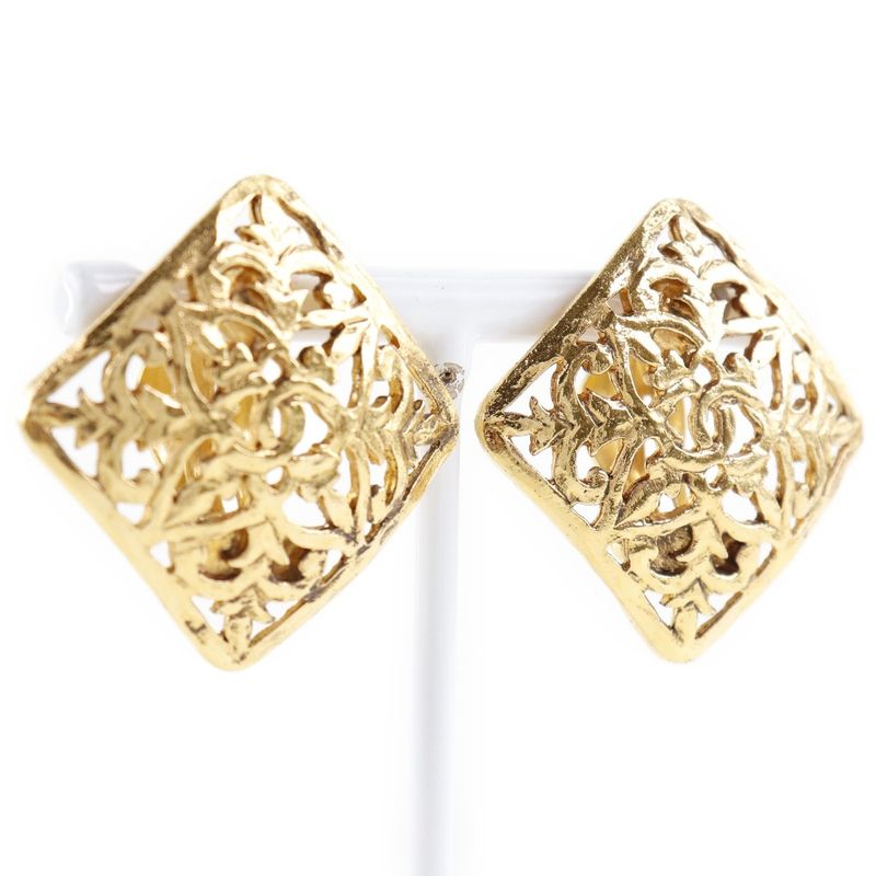 Chanel Coco Mark Gold Plated Ladies 14.3g Earrings