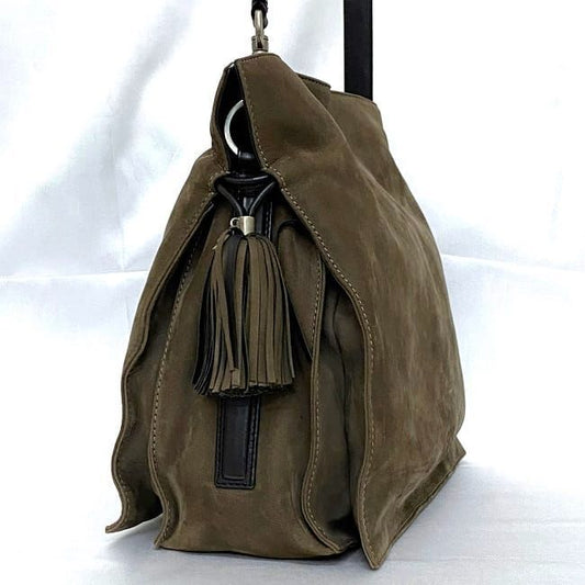 Loewe Drawstring Shoulder Bag Flamenco 30 Brown Anagram