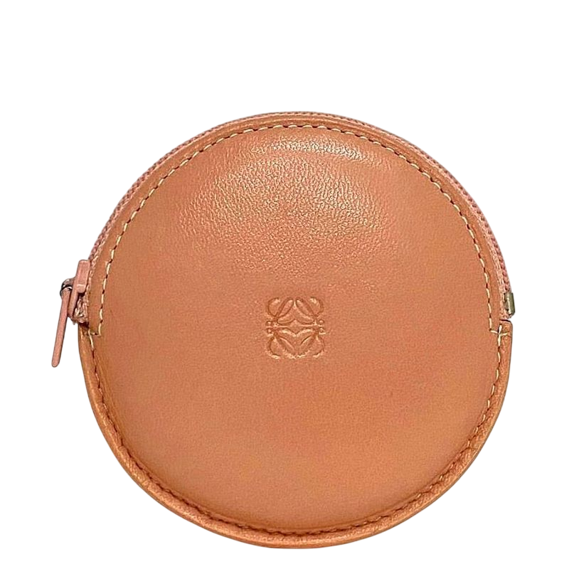 Loewe Coin Case Pink Anagram Excellent Condition Coin Purse Leather Preowned L26