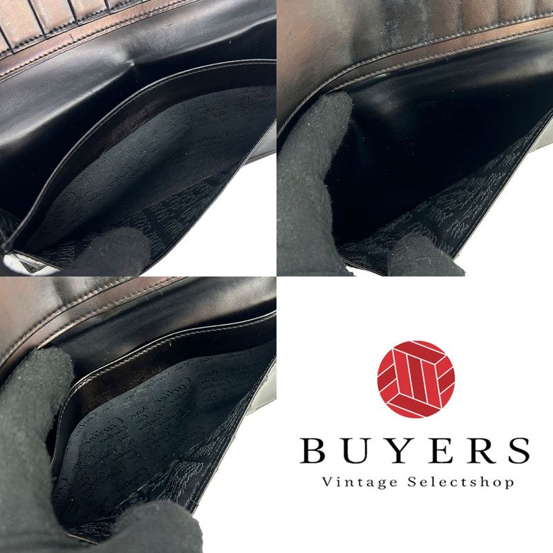 Cartier Bifold Long Wallet Leather Black Everyday Small Item Simple Elegant