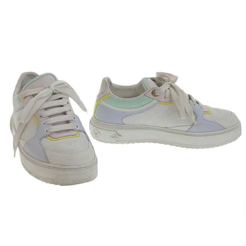 Outside Louis Vuitton 2022 Item Time Outline Leather Sneakers 38 24cm (9.45in)