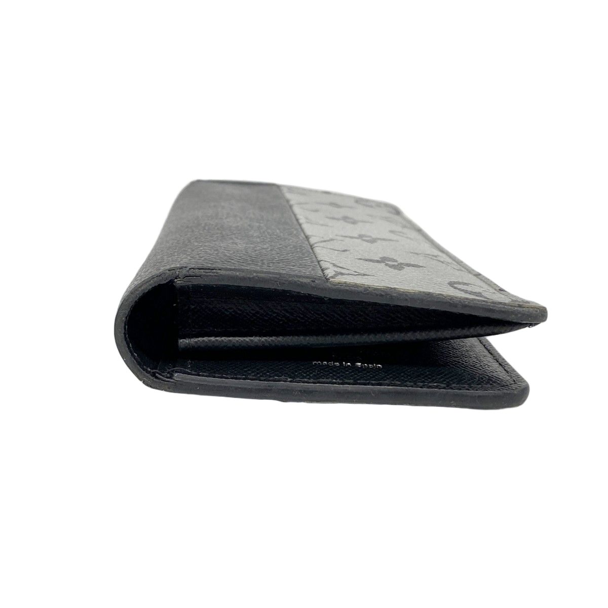 Louis Vuitton Wallet Monogram Eclipse Split Portefeuille Brazza Black Silver — view 2